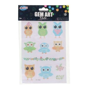 Design Your Own Gem Art Owls