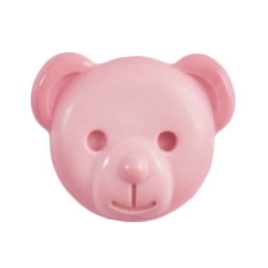 Pink Teddy Buttons 15mm