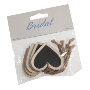 Embellishments Wooden Heart With Blackboard 4.8 x 5cm
