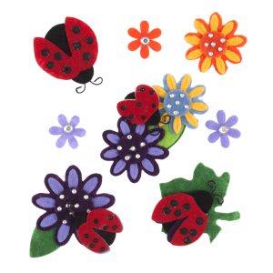 Embellishments Ladybirds and Flowers Kits