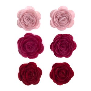 Embellishments Open Rose Peel and Stick Pinks