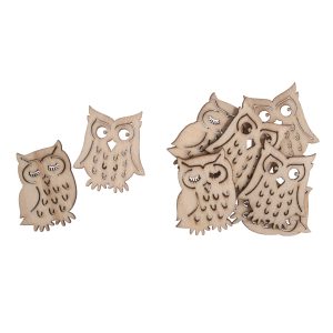 Embellishments Wooden Owls Pack 8