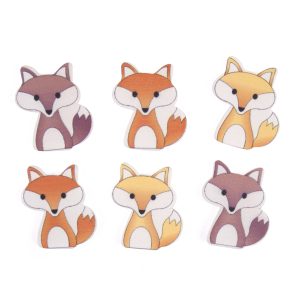 Embellishments Foxes Pack 6