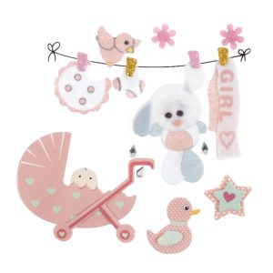 Embellishments Baby Pink Pack of 13