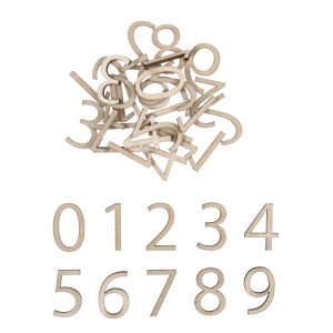 Wooden numbers. Perfect for creating your own Advent calendar. Item size: (diam) 2cm.