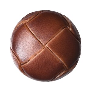 Russet Imitation Leather Buttons 19mm