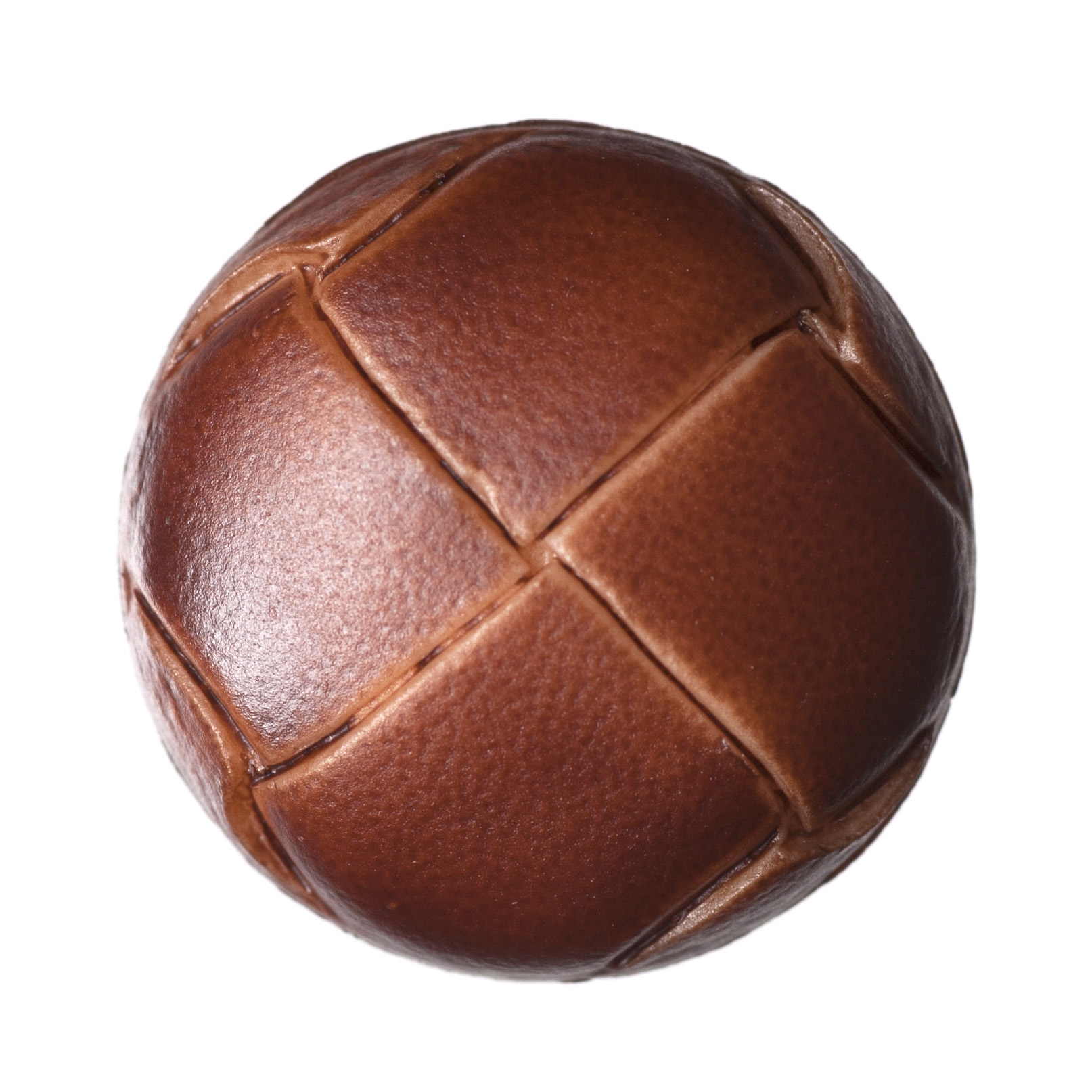 Russet Imitation Leather Buttons 19mm