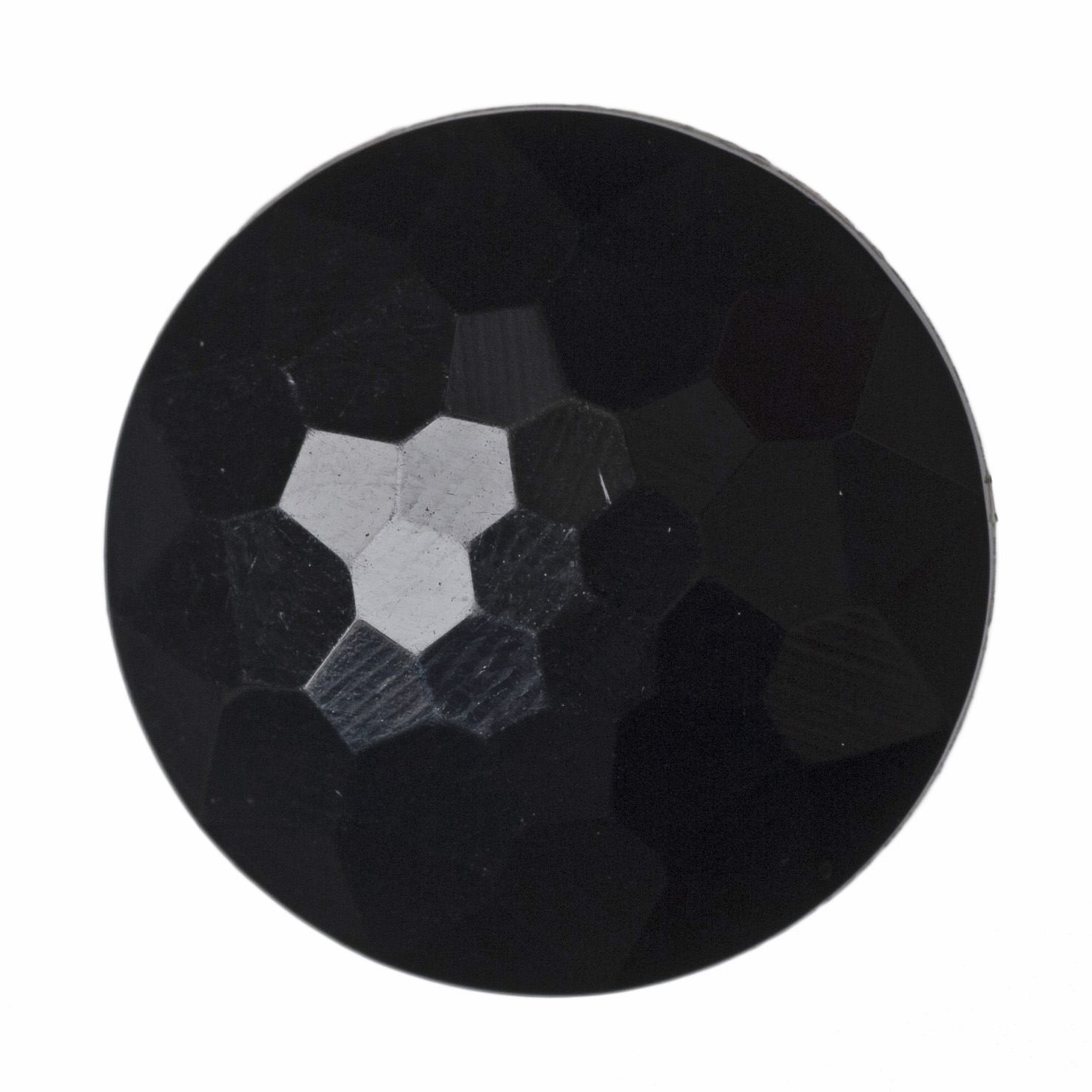 Faceted Black Buttons 20mm