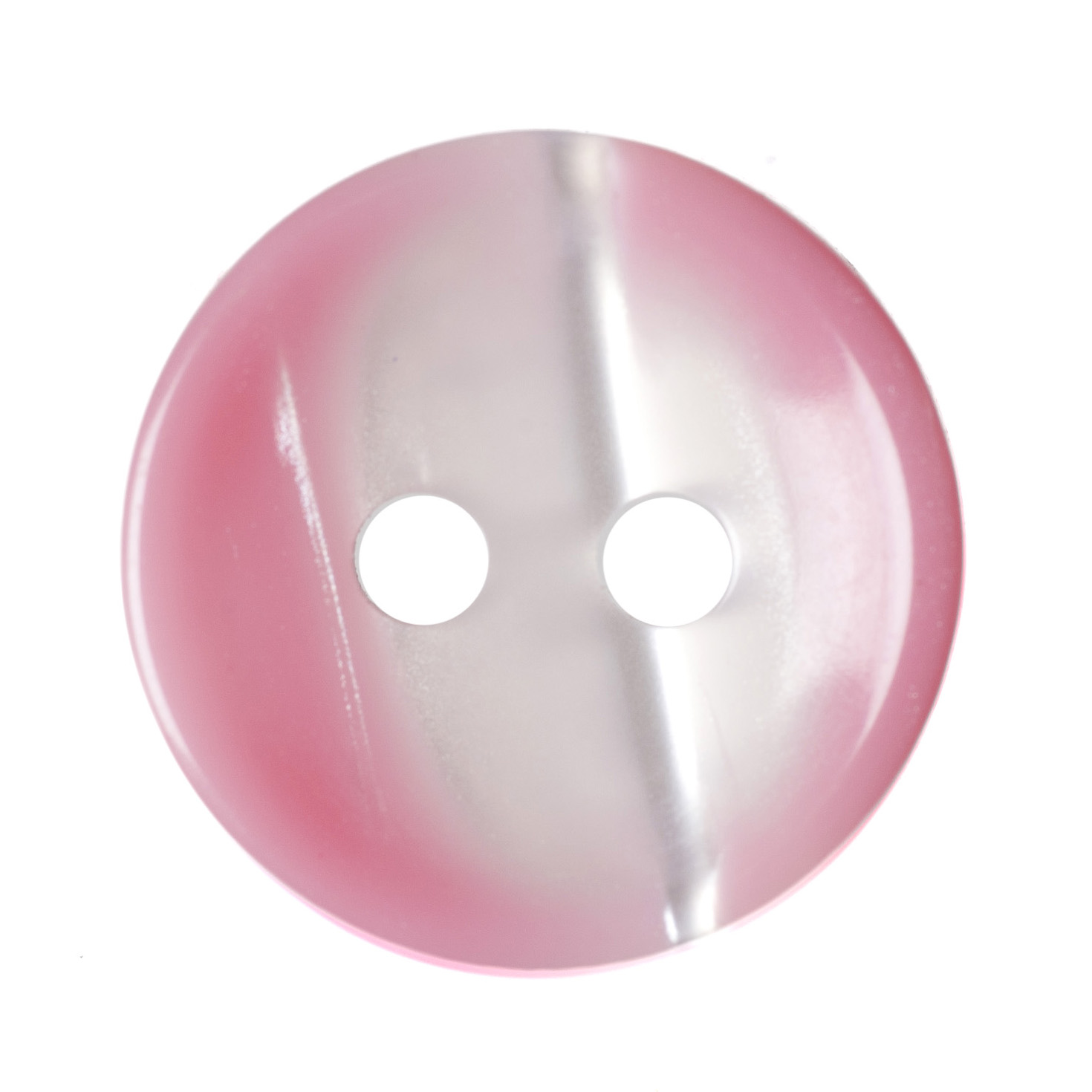 Pink Polyester Stripe Buttons 12mm