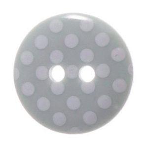 Spotty Sage and White Buttons 15mm