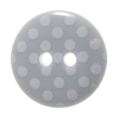 Spotty Sage and White Buttons 15mm