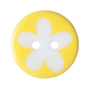 Flower Light Yellow Buttons 13mm