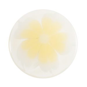 Pastel Flowers Yellow Buttons 18mm