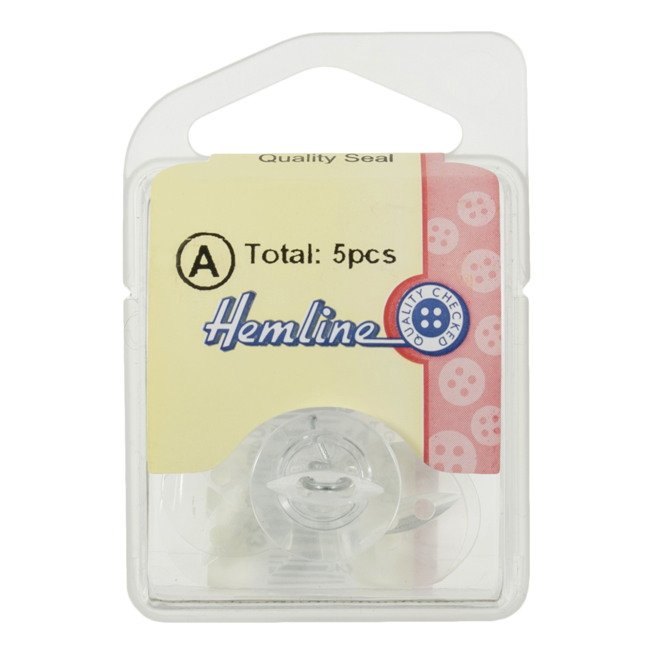 Clear Buttons 16.25mm 5pk
