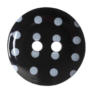 Black Dotty Buttons 15mm 6pk
