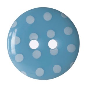 Sky Blue Dotty Buttons 15mm 6pk