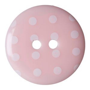 Baby Pink Dotty Buttons 22.5mm 3pk