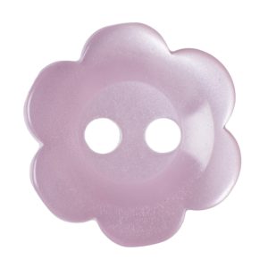 Flower Pink Buttons 10mm Pk 17