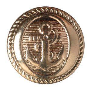 Gold Anchor Button 15mm 7pk