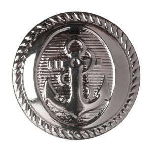 Silver Anchor Button 21.25mm 4pk