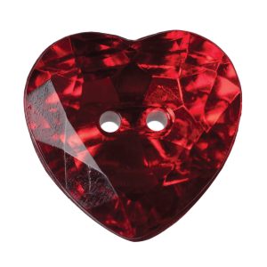 Red Shimmering Buttons 16mm 4pk