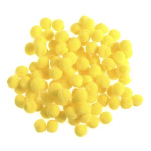 Embellishments Yellow PomPoms 6mm