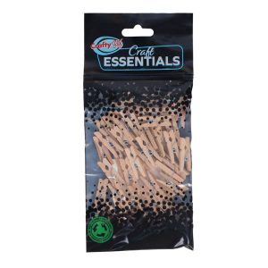 50 Mini Clothes Pegs Natural