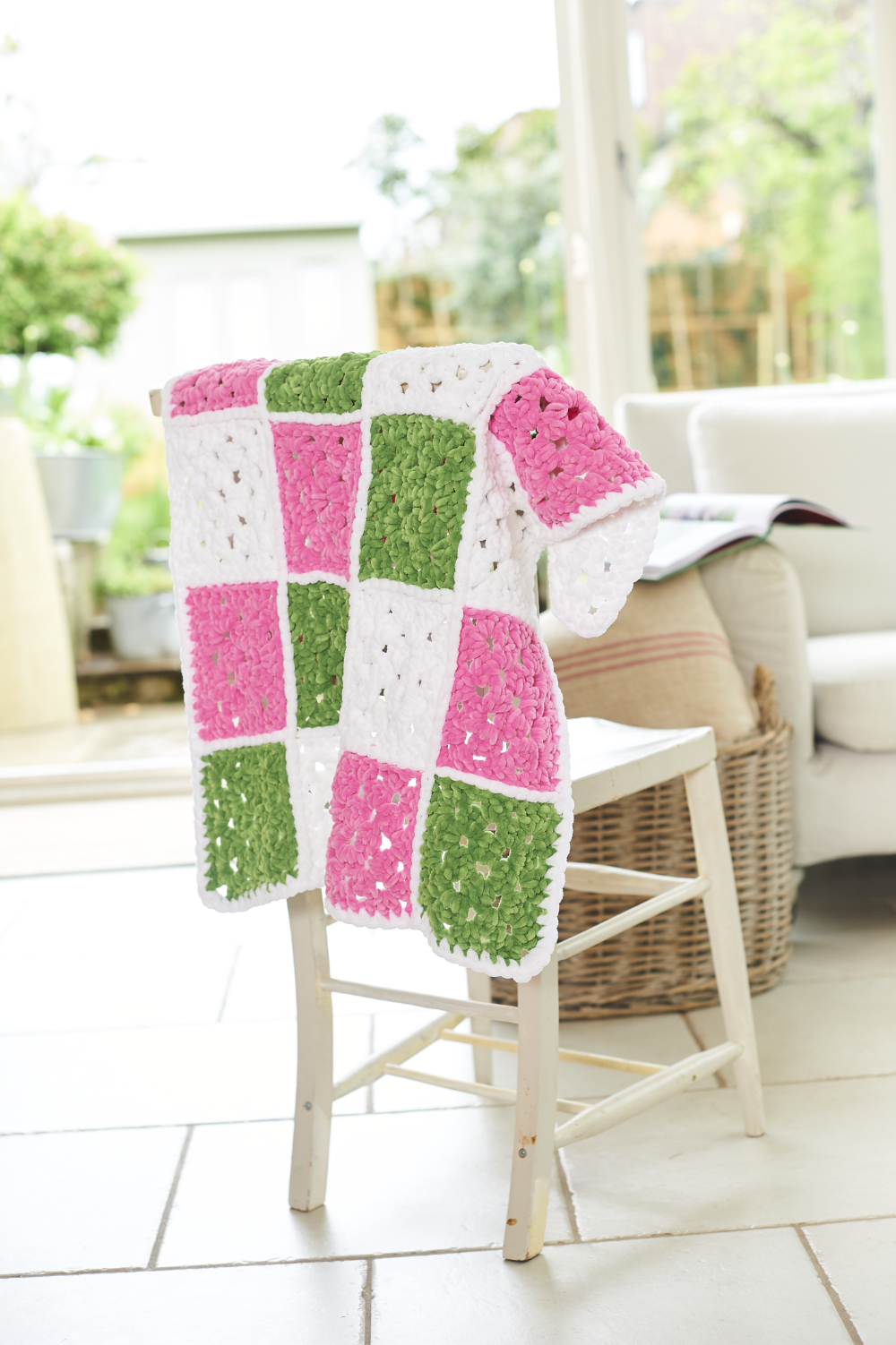 Stylecraft Chenille Crochet Motif Blanket 10249 - Image 3