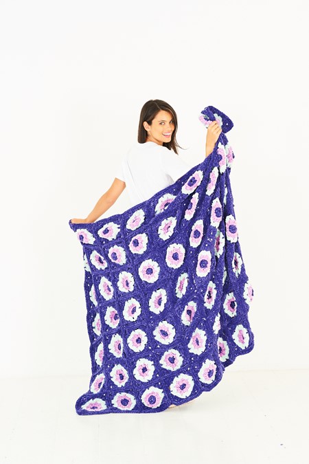 Stylecraft Chenille Crochet Motif Blanket 10249 - Image 2