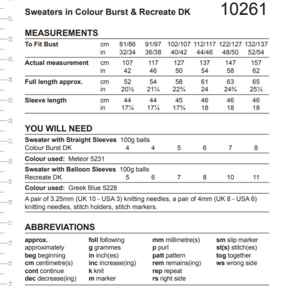 Stylecraft Colour Burst DK Knitting Pattern (10261) - Image 2
