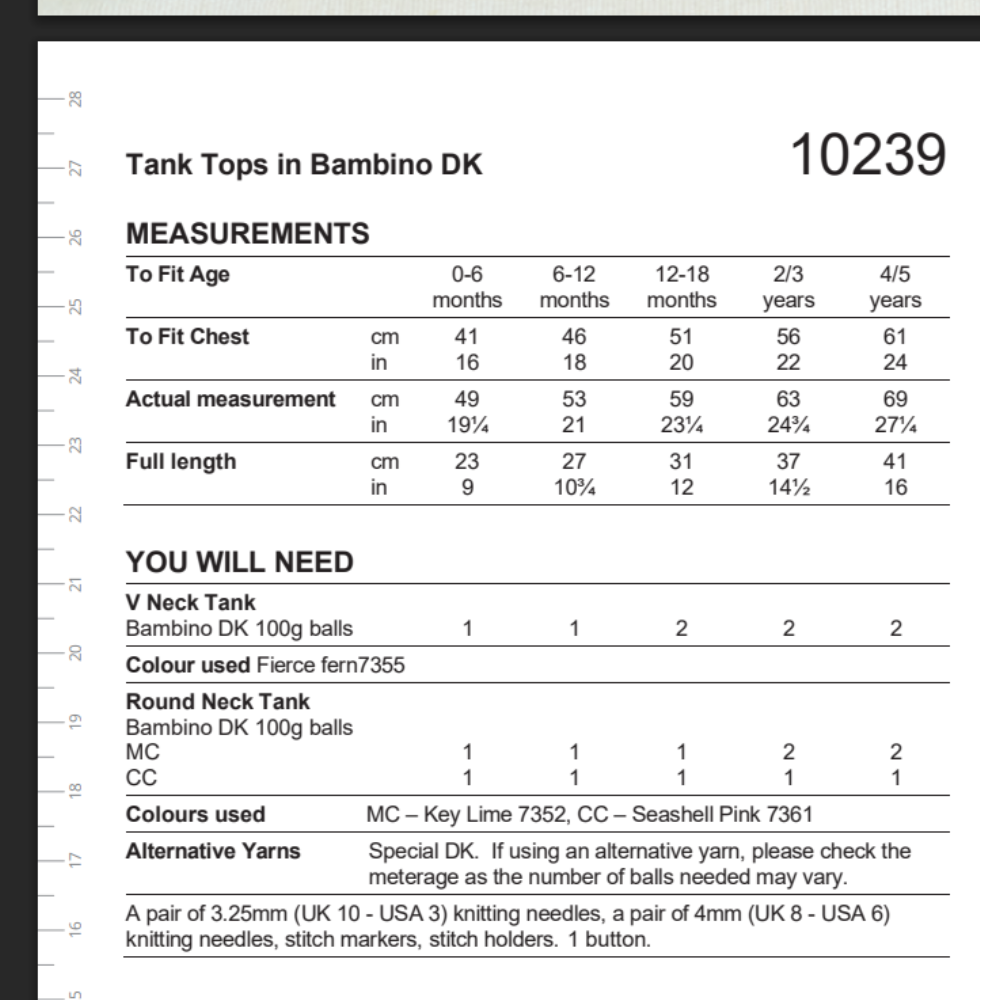 Stylecraft Bambino DK Baby Knitting Pattern (10239)