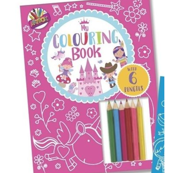 Artbox My Colouring Book with 6 Pencils Pink