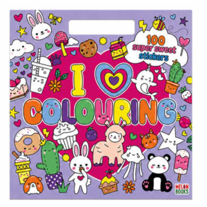 I Love Colouring Book with 100 Stickers