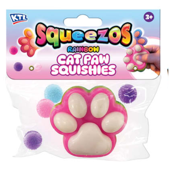 Squeezos Rainbow Cat Paws Squishies