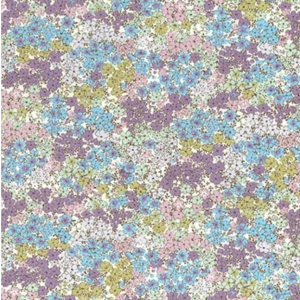 Poplin Fabric Rose and Hubble Lilac
