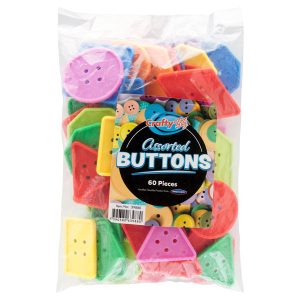 Crafty Bitz Assorted Buttons 60 pieces