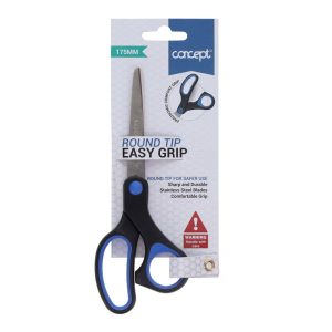 Round Tip Easy Grip Scissors 175mm