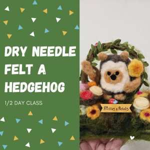 Needle felt a hedgehog