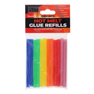 Icon 7mm Glue Sticks Brights 12pk